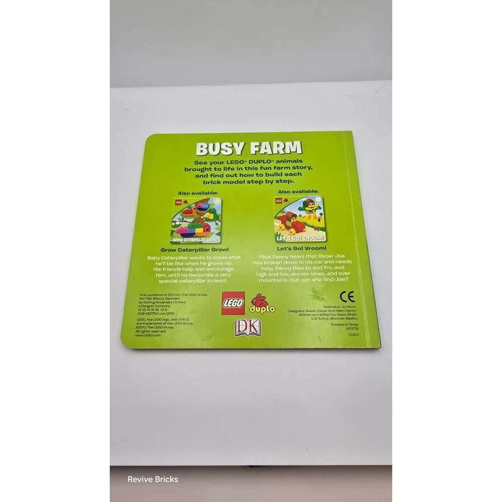 Lego Duplo 6759‎ Busy Farm Animals Building Bricks Set Verified Book Only Great